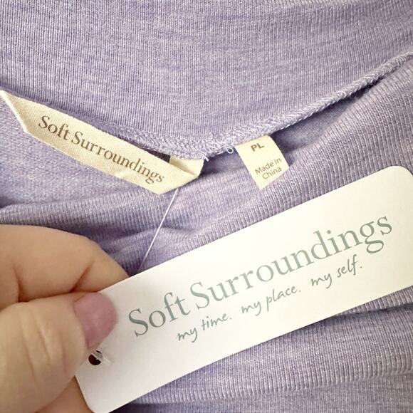 Soft Surroundings B’Call Knit Purple Haze Midi Dress Women's Large Petite NEW - Picture 6 of 10